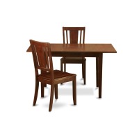 Nodu3-Mah-W 3 Pc Small Dinette Set - Dining Tables For Small Spaces And 2 Dining Chairs