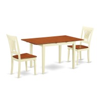 Nopl3-Whi-W 3 Pckitchen Table Set-Dining Table And 2 Kitchen Chairs