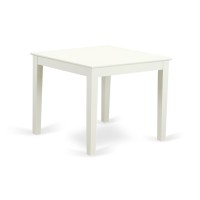 Oxdo5-Lwh-W 5 Pc Small Kitchen Table And 4 Hard Wood Dining Chairs In Linen White