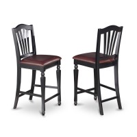 Pbch5-Blk-Lc 5 Pc Counter Height Kitchen Table Set - Kitchen Dinette Table And 4 Kitchen Dining Chair.
