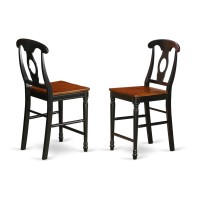 Pbke3-Blk-W 3 Pc Counter Height Dining Set - Counter Height Table And 2 Counter Height Stool.