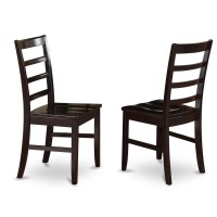 Set Of 2 Chairs Pfc-Cap-W Parfait Stool Wood Seat With Lader Back