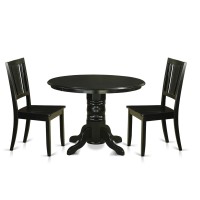 Shdu3-Blk-W 3 Pc Dinette Set For 2-Kitchen Table And 2 Dining Chairs