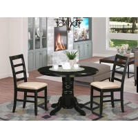 Shpf3-Blk-C 3 Pctable Set For 2-Dining Table And 2 Dinette Chairs