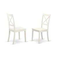 Subo5-Lwh-W 5 Piece Sudbury Set With One Round Dinette Table And Four Dinette Chairs With Wood Seat In A Rich Linen White Finish.