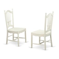 Sudo5-Lwh-W 5 Piece Sudbury Set With One Table And Four Dinette Chairs With Wood Seat In A Rich Linen White Finish.