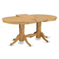 Vaav5-Oak-C 5 Pc Dining Room Set For 4-Oval Table With Leaf And 4 Chairs For Dining