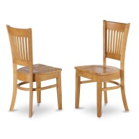 Set Of 2 Chairs Vac-Oak-W Vancouver Wood Seat Kitchen Dining Chairs In Oak Finish
