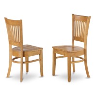 Vanc9-Oak-W 9 Pc Dining Room Set-Double Pedestal Oval And Leaf And 8 Dining Chairs