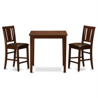 Vnbu3-Mah-Lc 3 Pc Counter Height Table-Pub Table And 2 Dinette Chairs