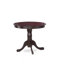 East West Furniture Anti3-Cap-W Antique 3 Piece Set Contains A Round Kitchen Table With Pedestal And 2 Dining Chairs, 36X36 Inch