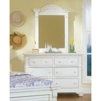 Cottage Traditions Double Dresser And Vertical Mirror Combo