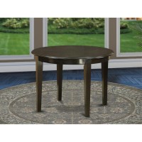 East West Furniture Bot-Cap-T Boston Round Modern Dining Table For Small Spaces, 42X42 Inch, Cappuccino