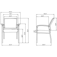 Lorell Breathable Mesh Guest Chair - Black Fabric Seat - Black Steel Frame - Black - Armrest - 1 Each