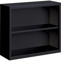 Lorell Fortress Series Bookcases - 34.5 X 13 X 30 - 2 X Shelf(Ves) - Black - Powder Coated - Steel - Recycled