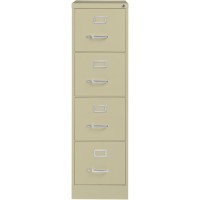 Lorell Commercial-Grade Vertical File - 4-Drawer - 15 X 22 X 52 - 4 X Drawer(S) For File - Letter - Lockable, Ball-Bearing Suspension - Putty - Steel - Recycled