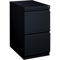 Lorell Mobile File Pedestal - 15 X 22.9 X 27.8 - Letter - Recessed Handle, Ball-Bearing Suspension, Security Lock - Black - Steel - Recycled