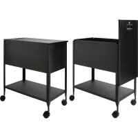 Lorell Standard Mobile File - 4 Casters - X 13.5 Width X 24.8 Depth X 28.3 Height - Black - 1 Each