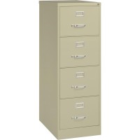 Lorell Vertical File Cabinet - 4-Drawer - 18 X 26.5 X 52 - 4 X Drawer(S) For File - Legal - Vertical - Lockable, Ball-Bearing Suspension, Heavy Duty - Putty - Steel - Recycled