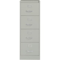 Lorell Vertical File Cabinet - 4-Drawer - 18 X 26.5 X 52 - 4 X Drawer(S) For File - Legal - Vertical - Lockable, Ball-Bearing Suspension, Heavy Duty - Light Gray - Steel - Recycled