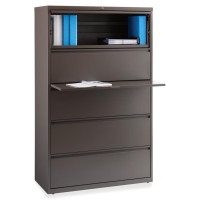 Lorell Fortress Series 42'' Lateral File - 5-Drawer - 42 X 18.6 X 67.6 - 1 X Shelf(Ves) - 5 X Drawer(S) For File - Letter, Legal, A4 - Lateral - Magnetic Label Holder, Ball Bearing Slide, Ball-Bear