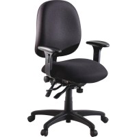 Lorell High Performance Task Chair - Black Seat - Black Back - Metal Frame - 5-Star Base - 1 Each