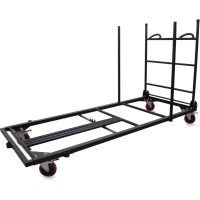Lorell Blow Mold Rectangular Table Trolley Cart - Steel - X 30.3 Width X 75.9 Depth X 45.3 Height - Charcoal - For 20 Devices - 1 Each