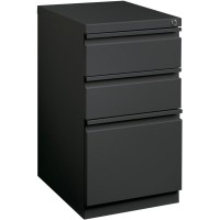 Lorell Box/Box/File Mobile Pedestal File - 15 X 19.9 X 27.8 - 3 X Drawer(S) For Box, File - Letter - Mobility, Casters, Drawer Extension, Security Lock, Recessed Drawer, Ball-Bearing Suspension - C