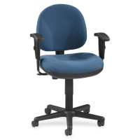 Lorell Millenia Pneumatic Adjustable Task Chair - Blue Seat - 1 Each