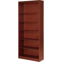 Lorell Six Shelf Panel Bookcase - 36 X 12 X 0.8 X 84 - 6 Shelve(S) - Material: Veneer - Finish: Cherry