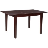 East West Furniture Mlt-Mah-T Milan Dining Room Rectangle Kitchen Table Top With Butterfly Leaf, 36X54 Inch, Mahogany