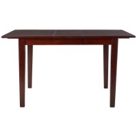 East West Furniture Mlt-Mah-T Milan Dining Room Rectangle Kitchen Table Top With Butterfly Leaf, 36X54 Inch, Mahogany