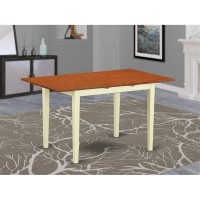 East West Furniture Kitchen Dining Rectangle Wooden Table Top With Butterfly Leaf, 54 X 32 X 30, Nft-Whi-T