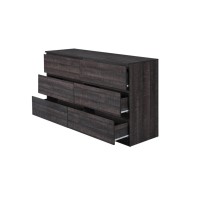 Hodedah 6-Drawer Dresser In Walnut