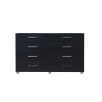 Hodedah 8-Drawer Dresser In Black