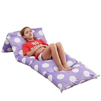 Floor Pillow Bed Cover 88X26, Purple Polka Dots