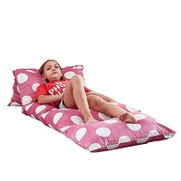 Floor Pillow Bed Cover 88X26, Pink Polka Dots