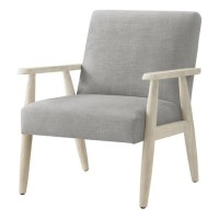 Alton Linen Armchair, Grey/Cream