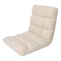Microplush Modern Armless Quilted Recliner Chair With Foam Filling And Steel Tube Frame , Beige