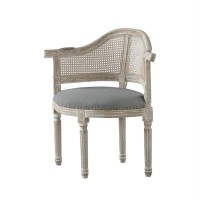 Ibraheem Linen Accent Chair, Grey