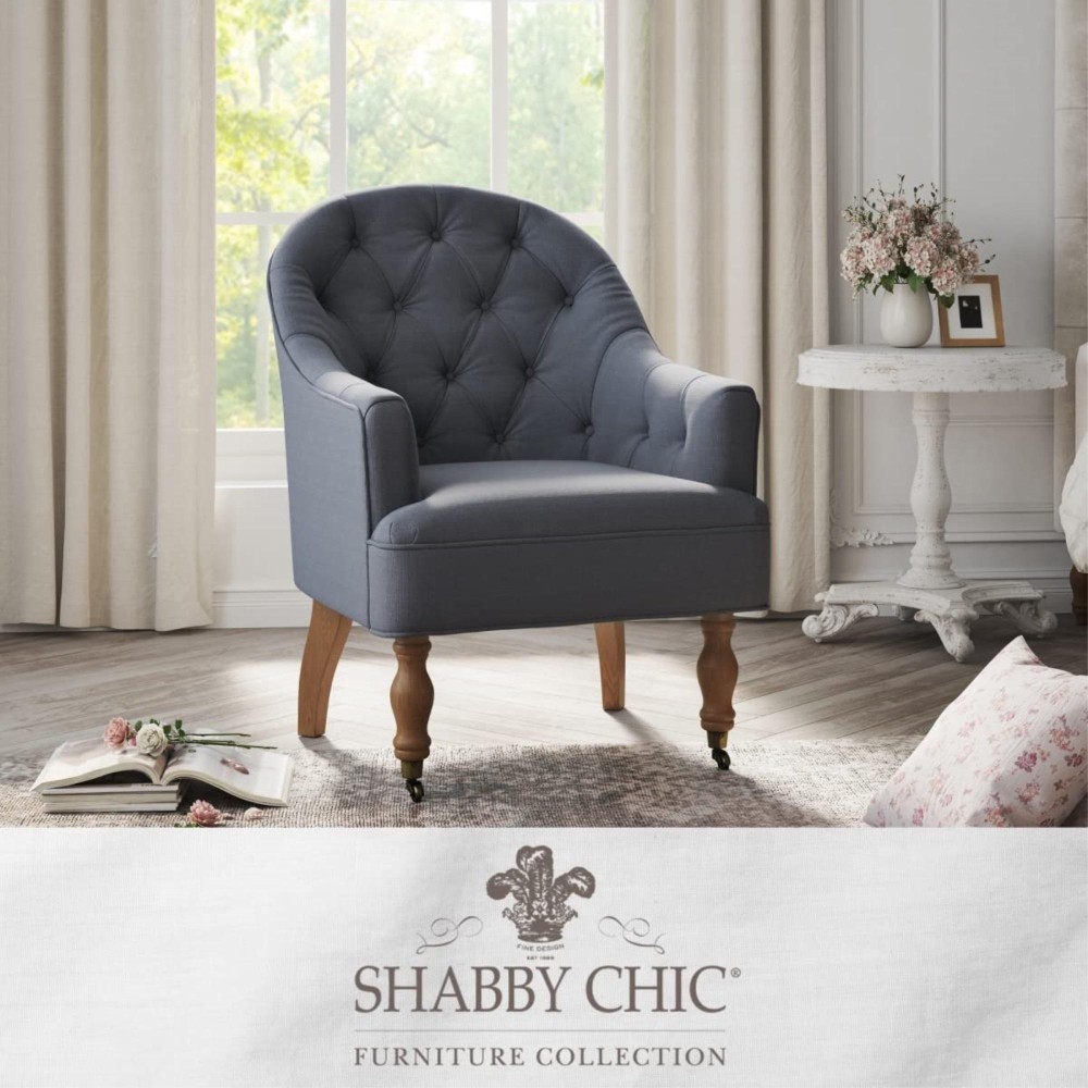 Jamiyah Linen Accent Armchair, Dark Grey