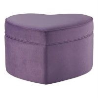Rigoberto Velvet Storage Ottoman, Purple