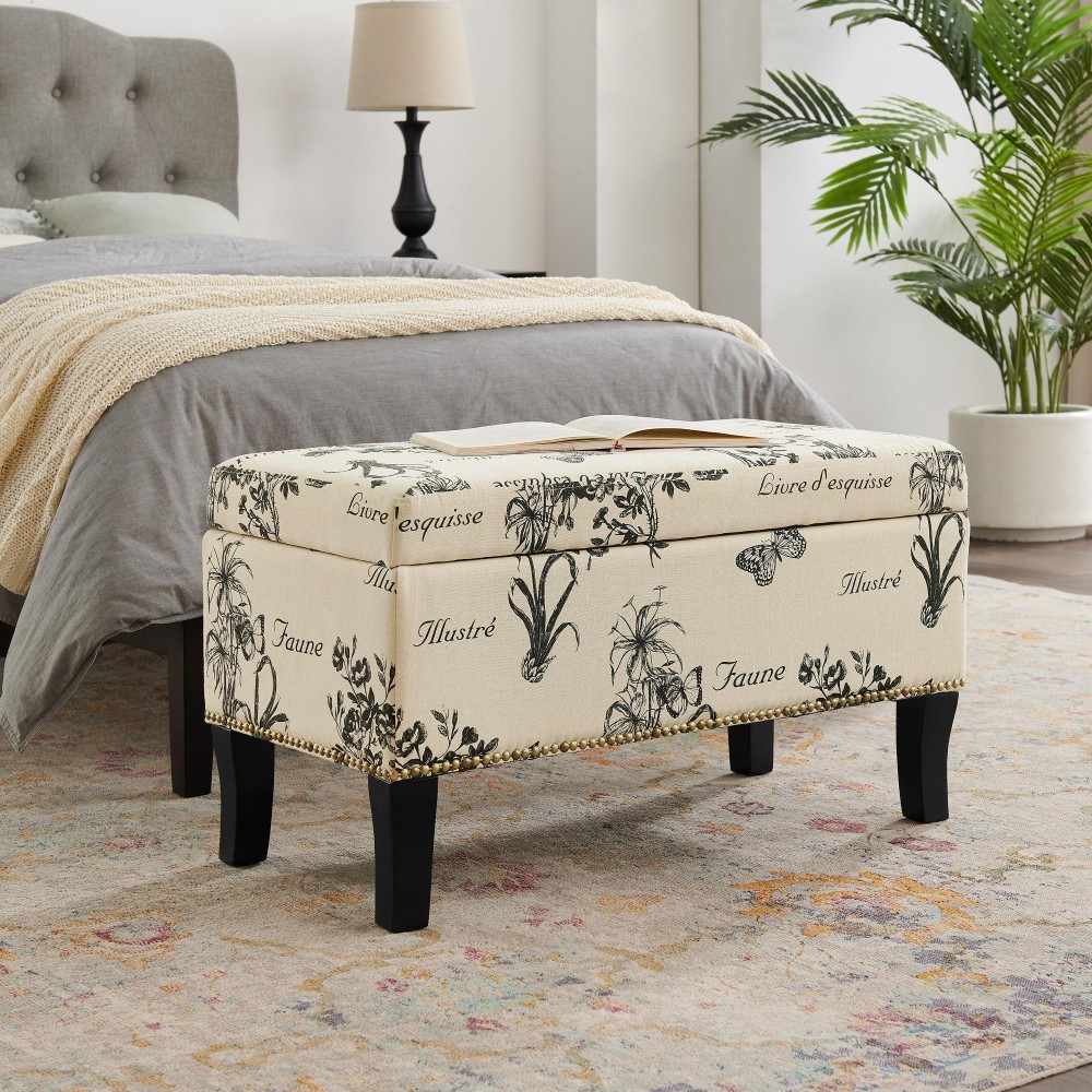 Stephanie Ottoman Botanical Linen