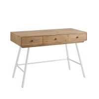 Cailan 3 Drawer Desk White