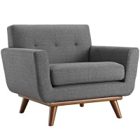 Engage Upholstered Fabric Armchair - Gray