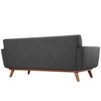 Engage Upholstered Fabric Loveseat - Gray