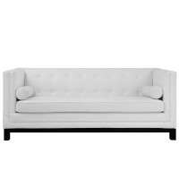 Imperial Bonded Leather Sofa - White