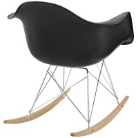Rocker Plastic Lounge Chair - Black