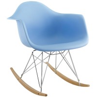 Rocker Plastic Lounge Chair - Blue