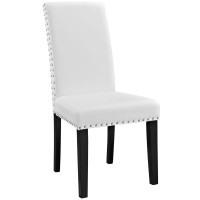 Parcel Dining Vinyl Side Chair - White